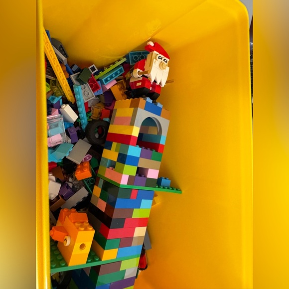 LEGO Assorted Bricks & Storage Box + Holiday Santa Tower - Picture 1 of 15